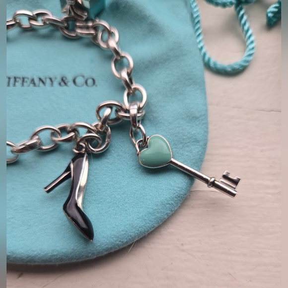 Tiffany & Co. Tiffany & Co. Oval Clasping Multi Enamel Charm Bracelet High Heel - Picture 4 of 11